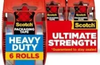 Scotch Heavy Duty Shipping Packing Tape 6-Pack for $8.88
