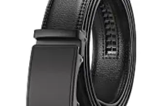 Sendefn Men’s Automatic Ratchet Buckle Leather Belt 36″-42″ Waist – $4.99