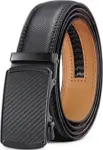 Sendefn Men’s Trim to Fit Leather Belt with Automatic Ratchet Buckle – $6.49