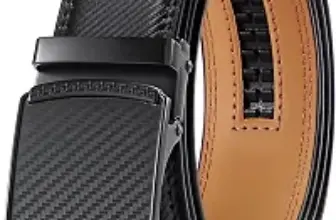 Sendefn Men’s Trim to Fit Leather Belt with Automatic Ratchet Buckle – $6.49