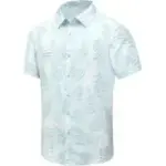 SheLucki Men’s Printed Palmshadow Hawaiian Shirt for $7.99