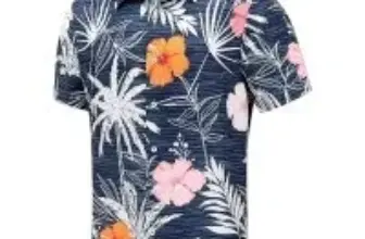SheLucki Men’s Printed Unisex Palmshadow Hawaiian Shirt for $9.99