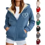 Sherpa Lined Fleece Zipper Hoodie for $4.99