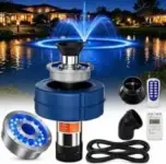 Skagit 15000-GPH 1HP Electric RGB Floating Pond Fountain Aerator for $119.40