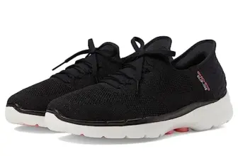 Skechers Women’s Hands Free Slip-ins Go Walk 6 in Black/Hot Pink for $36.91