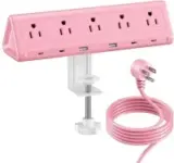 Smallrt 11-in-1 40W Pink Desk Clamp Power Strip – $26.99