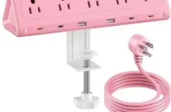Smallrt 11-in-1 40W Pink Desk Clamp Power Strip – $26.99