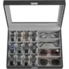 Songmics 16-Slot Sunglasses and Watch Organizer Box with Glass Lid for $17.94