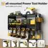Spampur Power Tool Organizer Wall Mount with 6 Cordless Drill Holders – $113.75