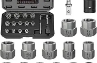 STREBITO 16-Piece 3/8″ Drive Impact Bolt Extractor Socket Set – $20.79