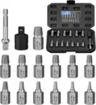 Strebito 15-Piece Cr-Mo Steel Bolt Extractor Socket Set for $11.99