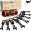 Suzume 8-17mm Stubby Flex Head Ratcheting Wrench Set for $25.34
