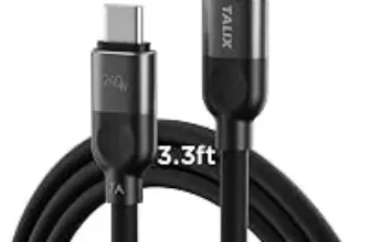 Talix 240W USB-C to USB-C Cable – 3.3 ft – $6.64