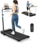 Therun 2-in-1 2.5HP Walking Pad with Handle Bar for $98.39