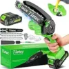 Tietoc 6″ Cordless Electric Mini Chain Saw Kit with 2000mAh Battery – $15.99