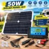 Trickle 50W Solar Panel Kit 100A 12V Battery Charger – $46.99