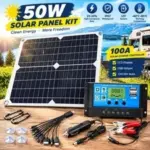 Trickle 50W Solar Panel Kit 100A 12V Battery Charger – $46.99