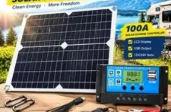 Trickle 50W Solar Panel Kit 100A 12V Battery Charger – $46.99
