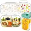 Tritan 3-Compartment Plastic Bento Box with Straw Water Bottle for $9.99
