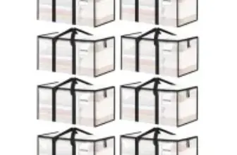Ukeetap Extra Large Clear Clothes Storage Bins (8-Pack) with Lids for $27.99