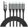 6FT USB-C Fast Charger Cord 5-Pack for $6.99