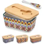 Vancasso 6.5″ Ceramic Butter Dish with Knife and Lid for $13.49