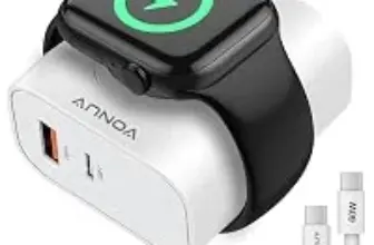 Vonuv 3-in-1 Dual USB-C Wall Adapter with Apple Watch Charger – $8.99