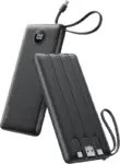 Vrurc 10000mAh Power Bank with Built-In Cables & Ports for $16.09