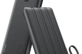 Vrurc 10000mAh Power Bank with Built-In Cables & Ports for $16.09