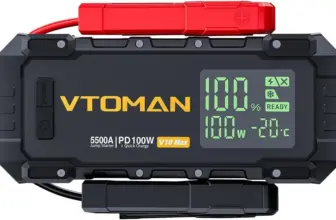 Vtoman V10 Max Portable Jump Starter with 100W Charger for $39.99