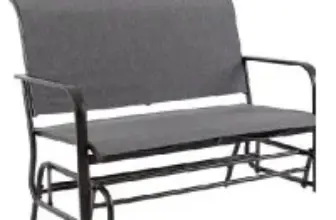 Walsunny 2-Person Patio Loveseat Outdoor Glider Bench for $69.99
