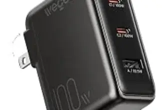 Wegear 100W 3-Port USB-C Foldable Wall Charger – $19.99