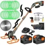 WeGofly 4-in-1 13″ Cordless Electric Weed Wacker with 2x 6.0Ah Batteries for $64.99
