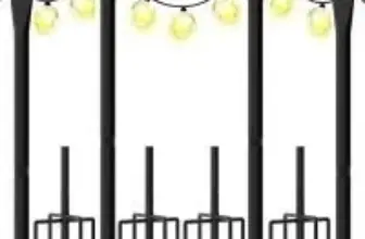 WeValor 10′ Adjustable 5-Prong Base String Light Poles (4-Pack) for $16.61