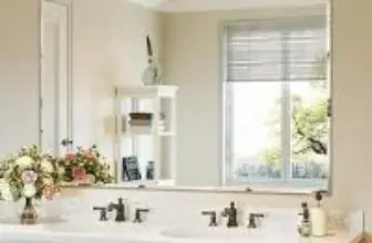 Wiserset 55″x36″ Frameless Beveled Bathroom Wall Mirror for $125.99