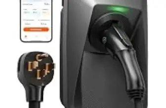 Wolfbox 48A Level 2 WiFi Portable EV Charger with NEMA 14-50 Plug – $214.49