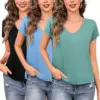 Women’s 3-Pack Cap Sleeve Scoop Neck T-Shirts for $4.99