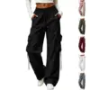 High Elastic Drawstring Cargo Pants for Women – Now $11.99