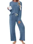 Women’s Pajama Lounge Set – 2 Pieces for $11.99