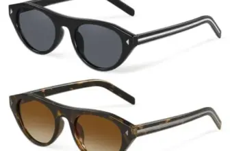 YDAOWKN Retro Small Oval Sunglasses 2-Pack for $4.99
