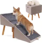 Ziluce 2-in-1 Foldable Wooden Dog Ramp & Ottoman for $49.99