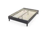 Zinus Curtis Upholstered Bed Frame in Grey – Queen Size for $79.99
