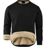 Zity Men’s Flee Sherpa Lined Crewneck Pullover Sweatshirt for $19.45