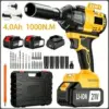 Cordless Impact Wrench 1/2″ 1180 Ft-lbs with 4000mAh Battery – $48.49