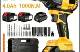 Cordless Impact Wrench 1/2″ 1180 Ft-lbs with 4000mAh Battery – $48.49