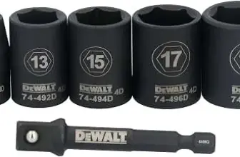 Dewalt 3/8″ Drive Impact Socket Set (6-Piece) for $13.78