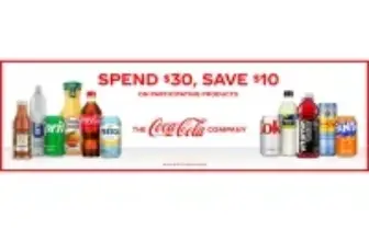 Coca-Cola Soft Drink Deals: Spend $30 and Save $10 on Select Packs $30.00