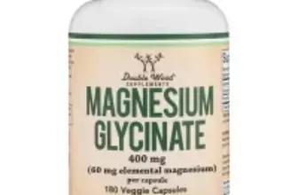 Double Wood Supplements Magnesium Glycinate 400mg (180 Capsules) for $8.36