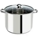 Ecolution 8-Quart Stainless Steel Cooking Stock Pot with Glass Lid for $18.16