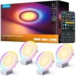 Govee 6″ 1100-Lumen Smart LED Recessed Light 4-Pack for $119.99